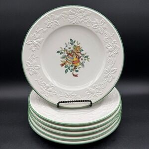 Mikasa Holiday Seasons Salad Dessert Plate 8 5/8" Christmas DB901 Set of 6